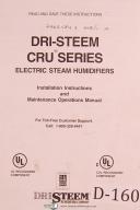 Dri-Systems-Dri-Steem CRU Series, Electric Steam Humidifiers, Install and Maintenance Manual-CRU-01